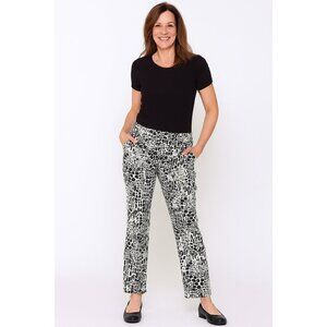 Miraclebody Geometric Pull On Ankle Pants